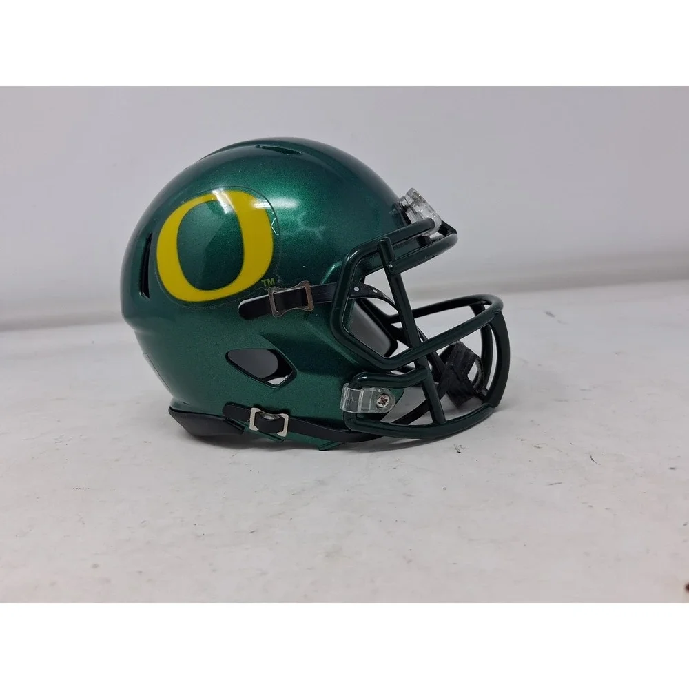 University OREGON DUCKS Mini Helmet NCAA Football Schutt Auhentic Metallic Green